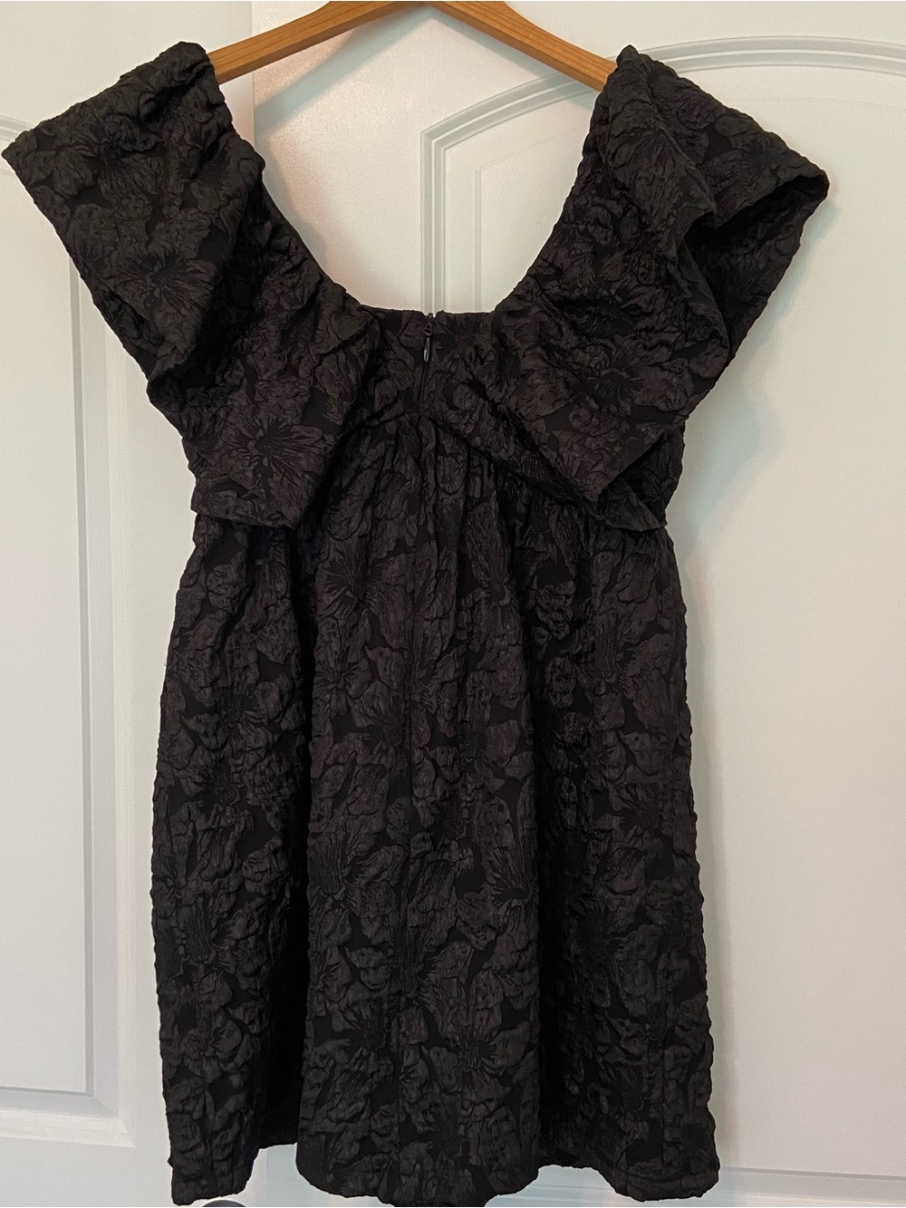 Sugarlips Arielle Jacquard Mini Babydoll Dress XS Black Whimsigoth - Picture 4 of 10